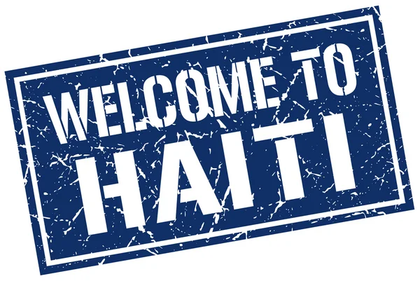 Welcome to Haiti stamp — Stock Vector