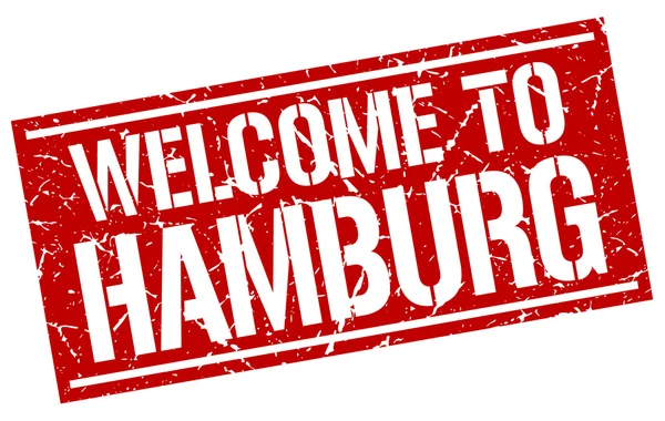 Welcome to Hamburg stamp — Stock Vector
