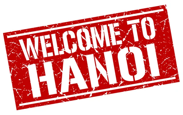 Bienvenido al sello Hanoi — Vector de stock