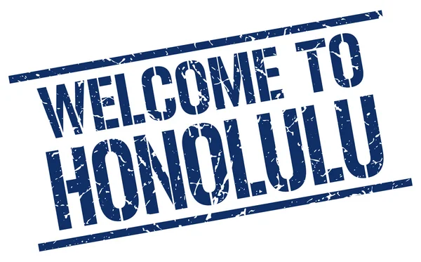 Bienvenue au timbre Honolulu — Image vectorielle