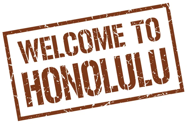 Bienvenue au timbre Honolulu — Image vectorielle