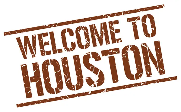 Selamat datang di stempel Houston - Stok Vektor