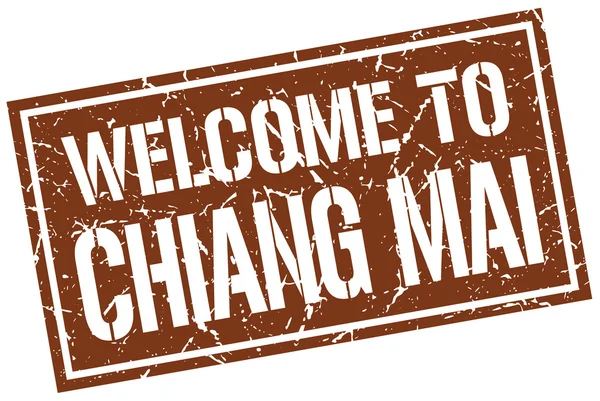 Benvenuto a timbro Chiang mai — Vettoriale Stock