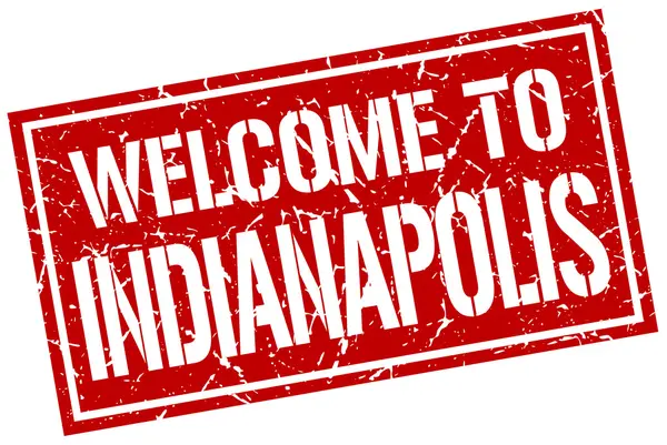 Bienvenido al sello Indianapolis — Archivo Imágenes Vectoriales