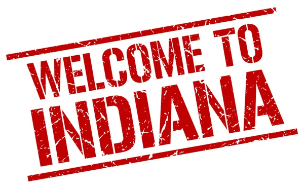 Bienvenido al sello de Indiana — Archivo Imágenes Vectoriales