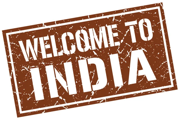 Welcome to India stamp — Stock Vector
