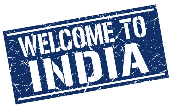 Welcome to India stamp — Stock Vector