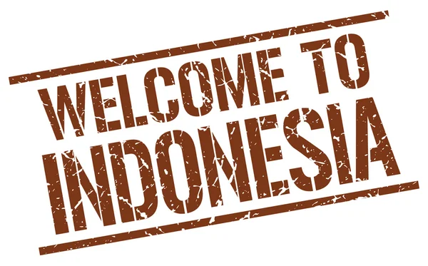 Witamy w Indonezji stempel — Wektor stockowy