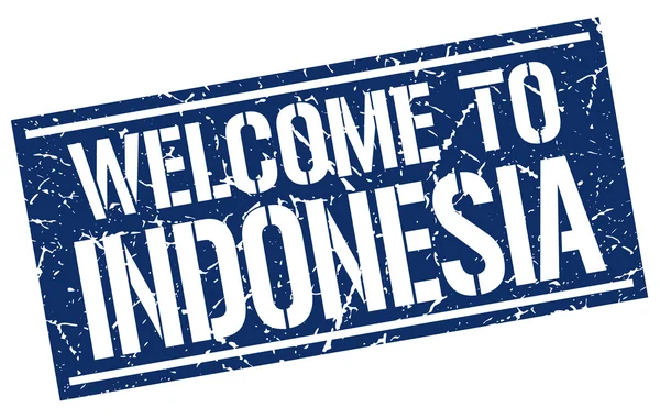 Bienvenue au timbre de Indonésie — Image vectorielle