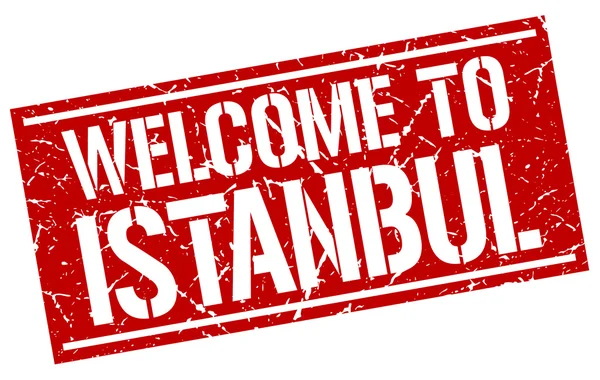 Welcome to Istanbul stamp — Stock Vector