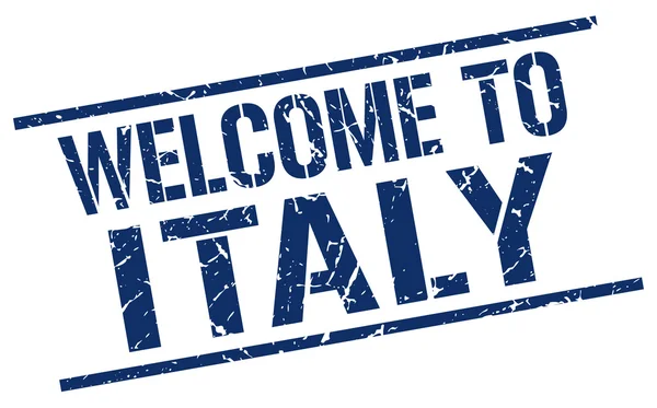 İtalya damga Hoşgeldiniz — Stok Vektör