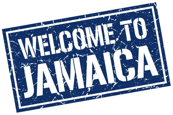 Welcome to Jamaica stamp — Stock Vector