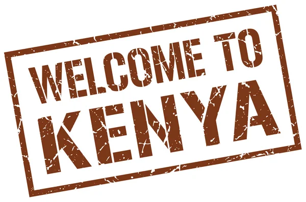 Welcome to Kenya stamp — Stock Vector