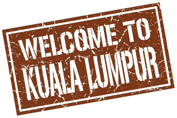 Welkom bij Kuala Lumpur stempel — Stockvector