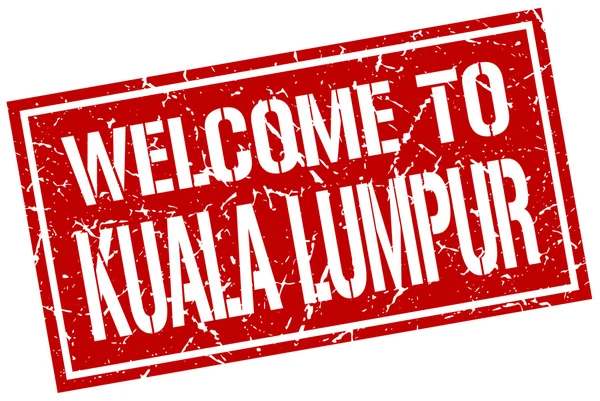 Benvenuto a Kuala Lumpur timbro — Vettoriale Stock