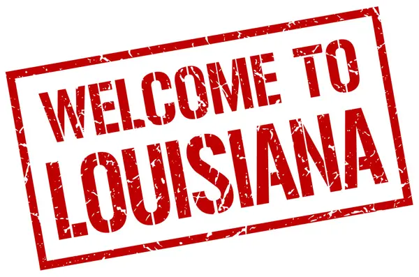 Bienvenido al sello Louisiana — Vector de stock