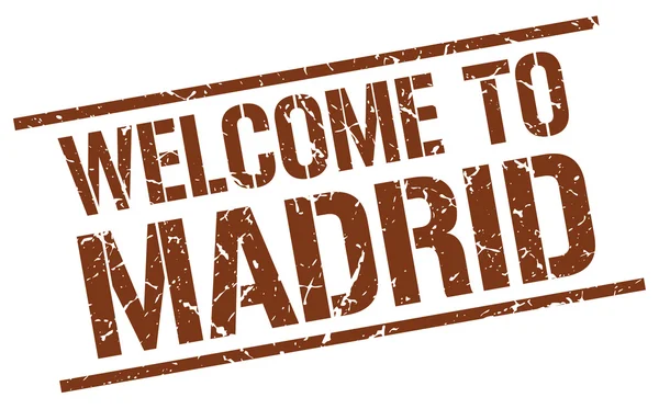 Bienvenido al sello de Madrid — Vector de stock