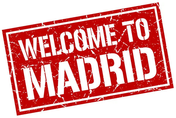 Bienvenido al sello de Madrid — Vector de stock