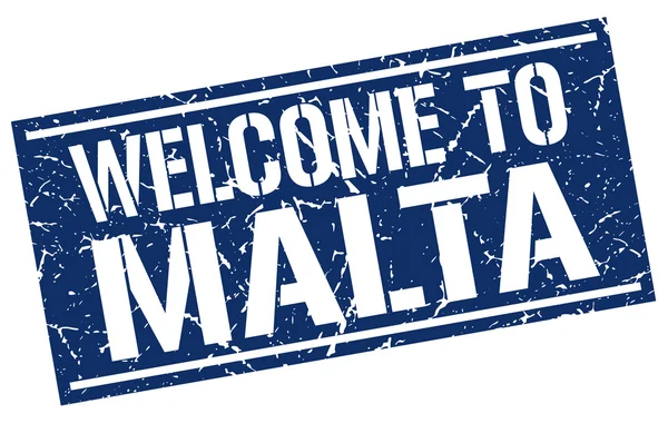 Bienvenue au timbre de Malte — Image vectorielle