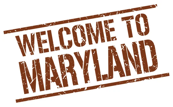 Bem-vindo ao selo de Maryland — Vetor de Stock