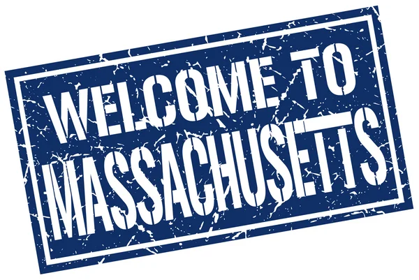Massachusetts damga Hoşgeldiniz — Stok Vektör