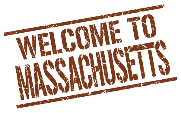 Bienvenido al sello de Massachusetts — Vector de stock