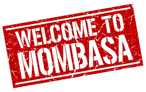 Mombasa damga hoş geldiniz — Stok Vektör