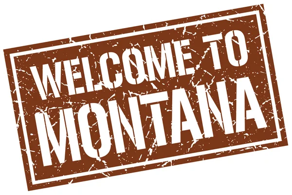 Welcome to Montana stamp — Stock Vector