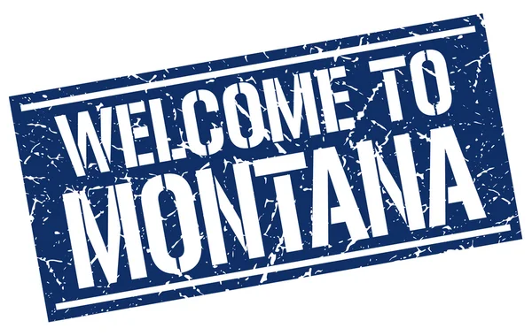 Welcome to Montana stamp — Stock Vector
