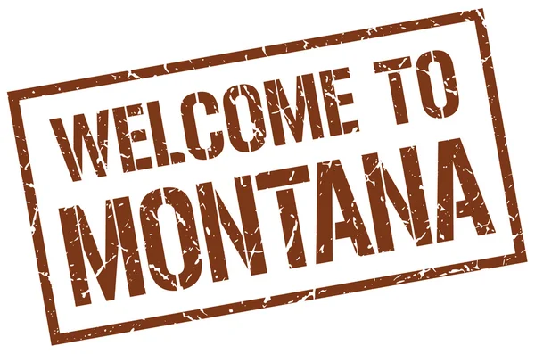 Welcome to Montana stamp — Stock Vector