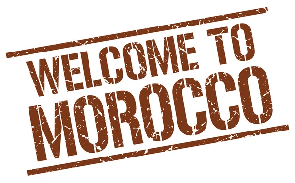Üdvözöljük Marokkó bélyegző — Stock Vector