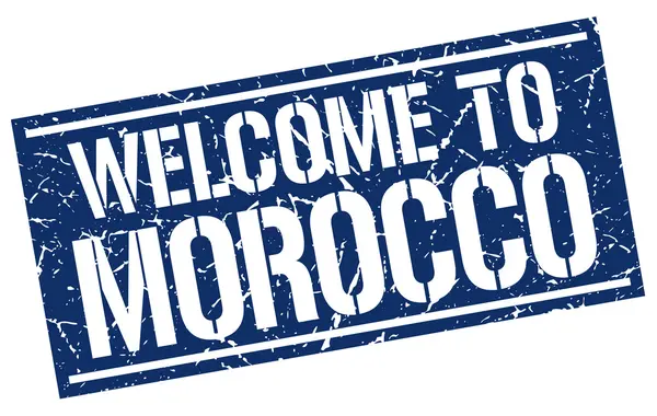 Welcome to Morocco stamp — Stock Vector