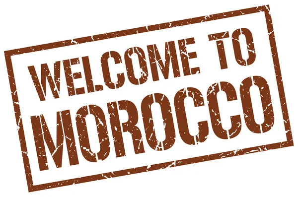 Üdvözöljük Marokkó bélyegző — Stock Vector
