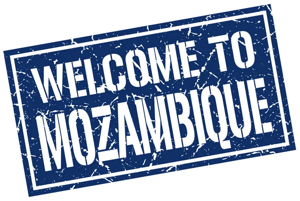 Welcome to Mozambique stamp — Stock Vector