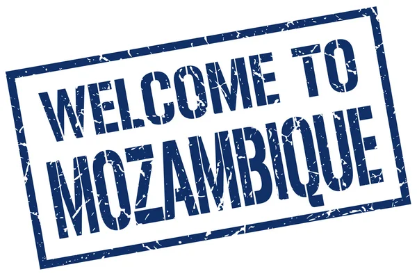 Benvenuto al francobollo del Mozambico — Vettoriale Stock