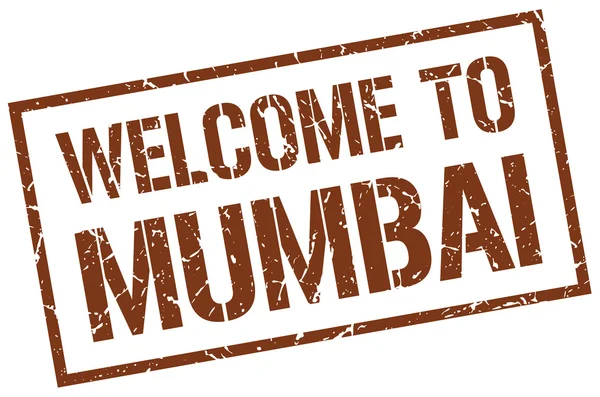 Welcome to Mumbai stamp — Stock Vector