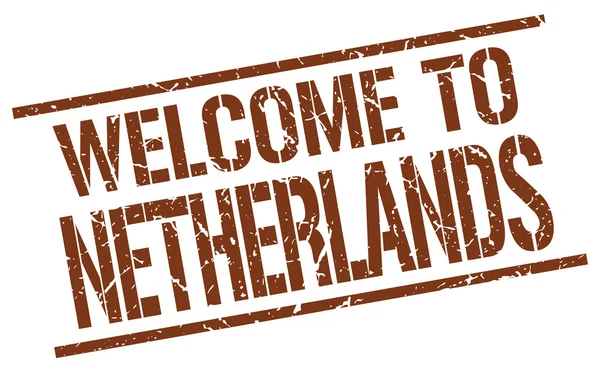 Bem-vindo ao selo dos Países Baixos — Vetor de Stock