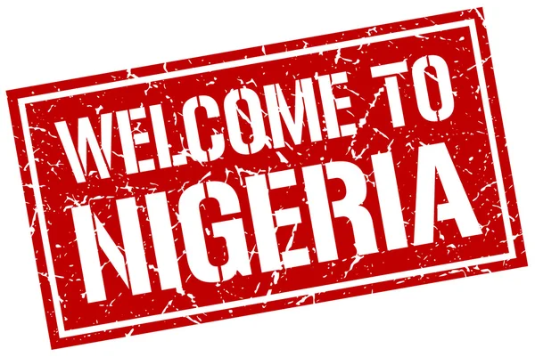 Bienvenido al sello Nigeria — Archivo Imágenes Vectoriales
