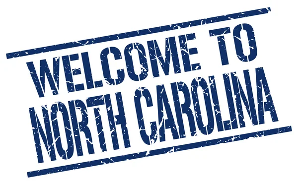 Welcome to North Carolina stamp — Stock Vector