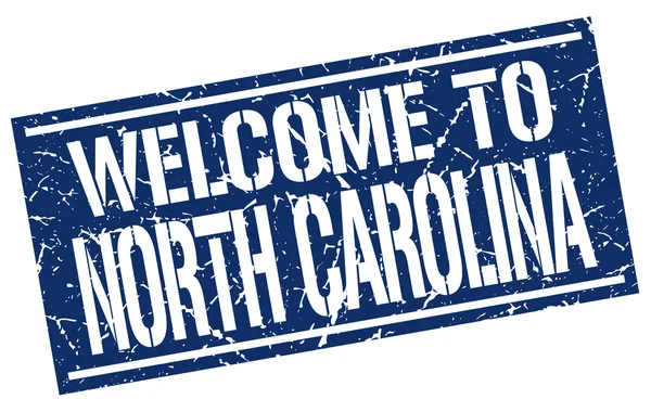 Willkommen bei North Carolina Stempel — Stockvektor