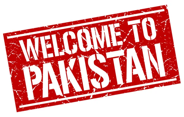 パキスタン スタンプへようこそ — ストックベクタ
