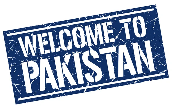 Välkommen till Pakistan stämpel — Stock vektor