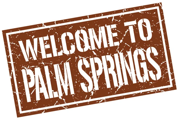 Palm Springs damga hoş geldiniz — Stok Vektör