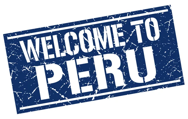 Bem-vindo ao selo Peru —  Vetores de Stock