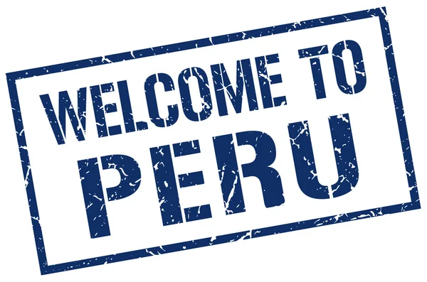 Bem-vindo ao selo Peru —  Vetores de Stock