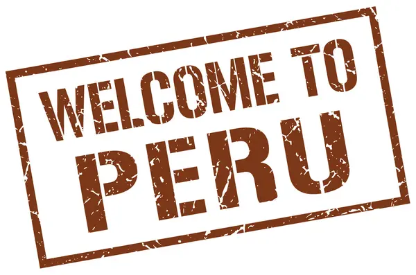 Bienvenido al sello Perú — Vector de stock