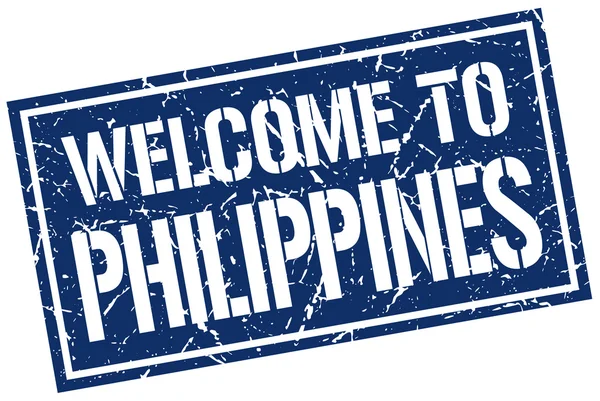 欢迎来到菲律宾邮票 — 图库矢量图片