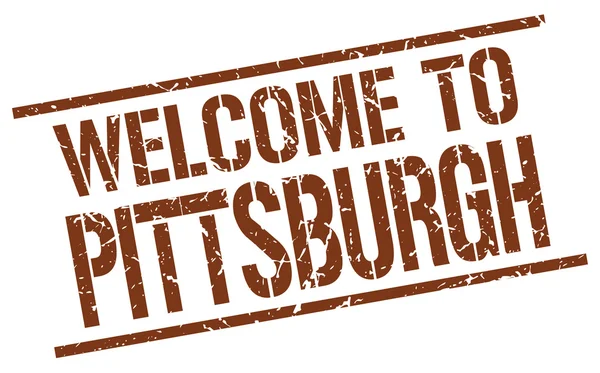 Welcome to Pittsburgh stamp — Stock Vector