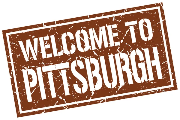 Welcome to Pittsburgh stamp — Stock Vector