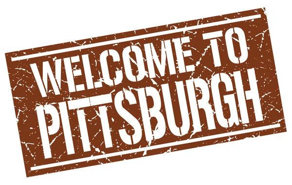 Welcome to Pittsburgh stamp — Stock Vector